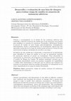 Research paper thumbnail of Desarrollo y evaluación de una lista de chequeo para evaluar etapa de cambio en usuarios de sustancias adictivas