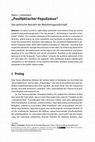 Research paper thumbnail of „Postfaktischer Populismus“ Das politische Narrativ der Mehrheitsgesellschaft