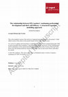 Research paper thumbnail of The relationship between EFL teachers’ continuing professional development and their self-efficacy: A structural equation modeling approach