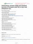 Research paper thumbnail of Performance, carcass quality, and intestinal biometry of European quail fed on kelp meal (Sargassum sp)