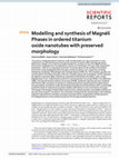 Research paper thumbnail of Modelling and synthesis of Magnéli Phases in ordered titanium oxide nanotubes with preserved morphology