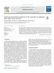 Research paper thumbnail of Enhancing electrochemical properties of TiO2 nanotubes via engineered defect laden crystal structures