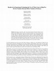 Research paper thumbnail of Results of an experiment evaluating the use of video cases to help pre-service teachers become better teachers of literacy