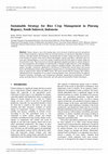 Research paper thumbnail of Sustainable Strategy for Rice Crop Management in Pinrang Regency, South Sulawesi, Indonesia