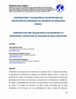 Research paper thumbnail of Construcción y validación de un inventario de percepción de estresores en docentes de educación básica