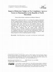 Research paper thumbnail of Impact of Behaviour Nudges on Tax Compliance: Age as a Factor in Municipalities in the Republic of North Macedonia