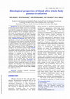 Research paper thumbnail of Rheological properties of blood after whole body gamma-irradiation