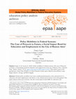 Research paper thumbnail of Policy mobilities in federal systems: The case of Proyectá tu Futuro, a social impact bond for education and employment in the city of Buenos Aires