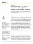 Research paper thumbnail of Mentalized affectivity: A new model and assessment of emotion regulation