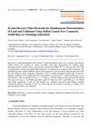 Research paper thumbnail of In situ-Mercury Film Electrode for Simultaneous Determination of Lead and Cadmium Using Nafion Coated New Coumarin Schiff Base as Chelating-Adsorbent