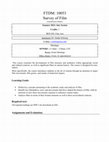 Research paper thumbnail of Survey of Film: Online Syllabus