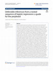 Research paper thumbnail of Defensible inferences from a nested sequence of logistic regressions: a guide for the perplexed