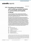 Research paper thumbnail of Prevalence of colonization with multidrug-resistant bacteria in communities and hospitals in Kenya