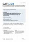 Research paper thumbnail of Einflussfaktoren der öffentlichen Förderung in Ostdeutschland : eine Auswertung des IAB-Betriebspanels