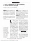 Research paper thumbnail of A First-Tier Rapid Assay for the Serodiagnosis of Borrelia burgdorferi Infection