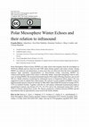 Research paper thumbnail of Polar Mesosphere Winter Echoes and their relation to infrasound