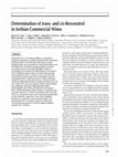 Research paper thumbnail of Determination of trans- and cis-Resveratrol in Serbian Commercial Wines