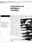 Research paper thumbnail of Supervision for Intelligent Teaching