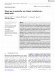 Research paper thumbnail of Mean age at menarche and climate variables on a global scale