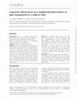 Research paper thumbnail of Long-term effectiveness of a multifaceted intervention on pain management in a walk-in clinic