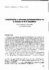 Research paper thumbnail of Constitución y reformas socioeconómicas en la España de la ll República