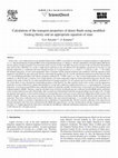 Research paper thumbnail of Calculation of the transport properties of dense fluids using modified Enskog theory and an appropriate equation of state