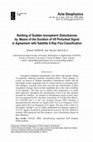 Research paper thumbnail of Ranking of Sudden Ionospheric Disturbances by Means of the Duration of Vlf Perturbed Signal in Agreement with Satellite X-Ray Flux Classification