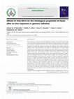 Research paper thumbnail of Effects of Poly-MVA on the rheological properties of blood after in-vivo exposure to gamma radiation