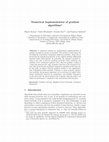 Research paper thumbnail of Numerical Implementation of Gradient Algorithms