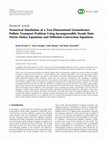 Research paper thumbnail of Numerical Simulation of a Two-Dimensional Groundwater Pollute Transport Problem Using Incompressible Steady-State Navier-Stokes Equations and Diffusion-Convection Equations