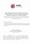 Research paper thumbnail of Mycorrhizal inoculation increases fruit production without disturbance of native arbuscular mycorrhizal community in jujube tree orchards (Senegal)