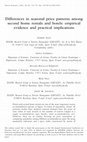 Research paper thumbnail of Differences in Seasonal Price Patterns among Second Home Rentals and Hotels: Empirical Evidence and Practical Implications