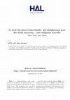 Research paper thumbnail of Le droit des pères à faire famille : des mobilisations pour des droits nouveaux… sans obligation nouvelle