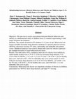 Research paper thumbnail of Relationship between lifestyle behaviors and obesity in children ages 9-11: Results from a 12-country study