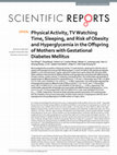 Research paper thumbnail of Physical Activity, TV Watching Time, Sleeping, and Risk of Obesity and Hyperglycemia in the Offspring of Mothers with Gestational Diabetes Mellitus