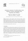 Research paper thumbnail of Automatic extraction of cerebral arteries from magnetic resonance angiography data: Algorithm and validation