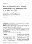 Research paper thumbnail of Work-related determinants of multi-site musculoskeletal pain among employees in the health care sector