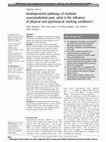 Research paper thumbnail of Developmental pathways of multisite musculoskeletal pain: what is the influence of physical and psychosocial working conditions?