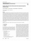 Research paper thumbnail of Analysis of the interactions between joint and component properties during clinching