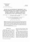 Research paper thumbnail of Study of antioxidant property of a thiosphorated compound derived from cashew nut shell liquid in hydrogenated naphthenics oils