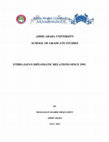 Research paper thumbnail of ETHIO-JAPAN DIPLOMATIC RELATIONS SINCE 1991