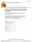 Research paper thumbnail of Effects of plant growth-promoting bacteria on the phytoremediation of cadmium-contaminated soil by sunflower