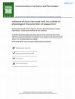 Research paper thumbnail of Influence of nano-iron oxide and zinc sulfate on physiological characteristics of peppermint