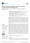 Research paper thumbnail of Targeted Therapy in the Palliative Setting of Colorectal Cancer—Survival and Medical Costs