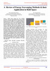 Research paper thumbnail of A Review of Energy Scavenging Methods & their Application in Built Space