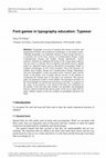 Research paper thumbnail of Font games in typography education: Typewar