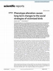 Research paper thumbnail of Phenotype alteration causes long-term changes to the social strategies of victimised birds