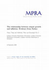 Research paper thumbnail of The relationship between output growth and inflation: Evidence from Turkey