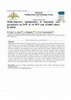 Research paper thumbnail of Multi-objective optimization of kinematic tool parameters in FSW of Al-7075 and Al-6061 alloys by RSM