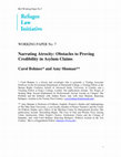 Research paper thumbnail of Narrating Atrocity: Obstacles to Proving Credibility in Asylum Claims